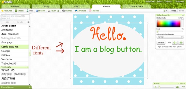 blog button tutorial