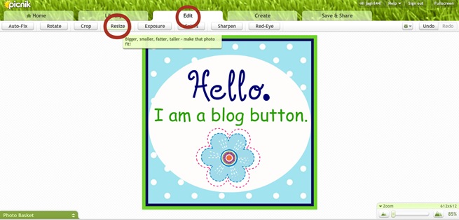 how to make a blog button