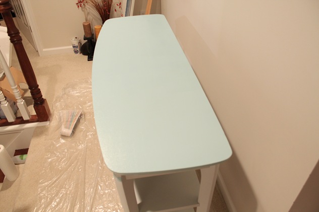 painting turquoise table