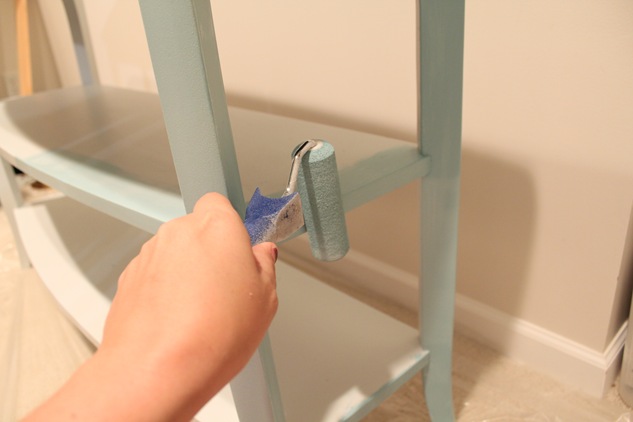 painting furniture with a roller