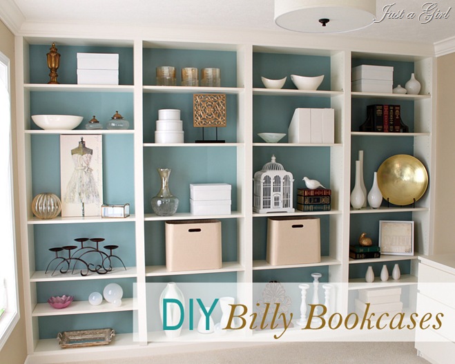 Billy Bookcase Complete Just A Girl Blog, Storage Bin For Billy Bookcase