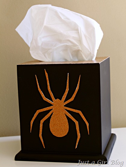Halloween spider tissue box