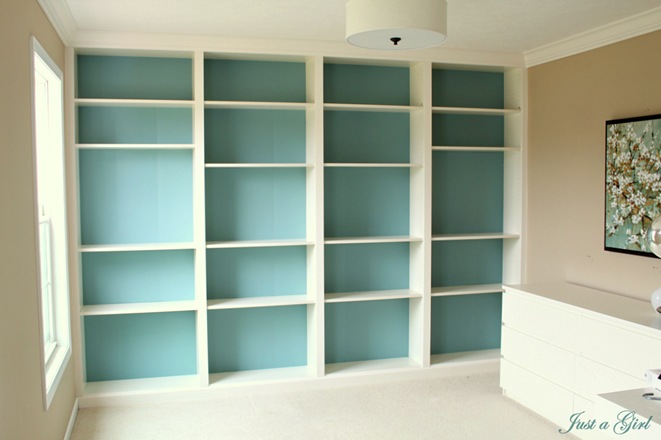 Billy Bookcases Diy Just A Girl Blog, Replace Back Of Billy Bookcase